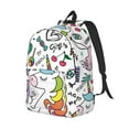 thumbnail image 2 of Daiia Fun Animal with Unicorn Vintage Canvas Backpack for Men and Women ,Hiking Backpack,Travel Laptop Bag for School,Large Capacity Backpack, 2 of 8