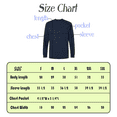 thumbnail image 5 of Gildan Ultra Cotton Men’s Long Sleeve Pocket T-Shirt, Casual Crewneck Tee, Navy, 2XL, 5 of 5