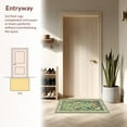 thumbnail image 3 of ODIKA 5'x7' Machine Washable Non-Slip Area Rug, Whimsical Birds and Wildflowers in a Vintage Cottage Style High Traffic Rug, Green, 278815, 3 of 7