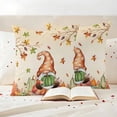 thumbnail image 3 of Thanksgiving Gnomes Outdoor Waterproof Pillow Covers, Fall Maple Leaf Green Pumpkin Decorative Square Throw Pillowcase Sofa Cushion Sham for Patio/Couch/Chair, 16"x16" 2 Pack, 3 of 8