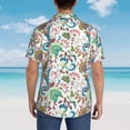 thumbnail image 5 of Cauagu Fairy Flower Print Hawaiian Shirt for Men,Casual Short Sleeve Button Down Shirts Summer Beach Men's Regular-Fit Short-Sleeve Print Shirt -Medium, 5 of 6