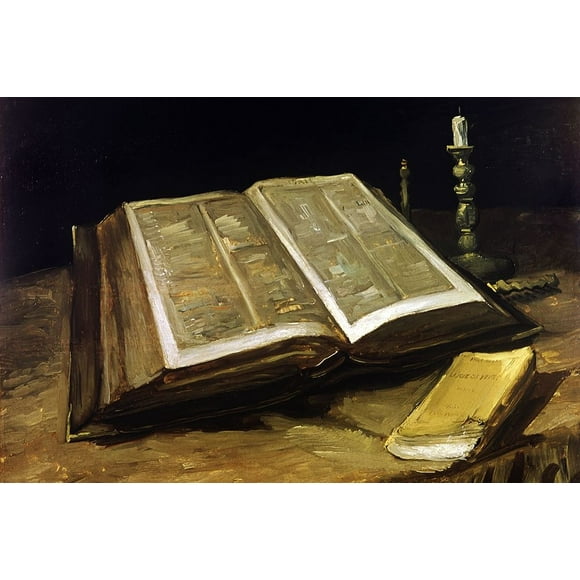 Custom Crop - The Bible: Still Life Poster Print by Vincent Van Gogh (36 x 24)