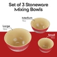 thumbnail image 3 of Omniware Simsbury Red Stoneware 3 Piece Nesting Mixing Bowl Set, 3 of 7