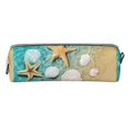 thumbnail image 4 of Rocae Starfish And Seashell for Pen and Marker Pouch with Zipper for Men and Women, Stationery Bag Pen Holder for Work and Office, 4 of 9