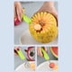 thumbnail image 5 of Juego de herramientas 5 en 1 para tallar frutas de acero inoxidable con sacabolas y rebanador de melón | Utensilios de cocina apilables para sandía, melón y ensalada de frutas | Mango de plástico, 5 of 7