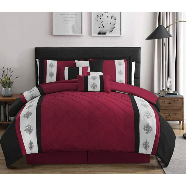 Chezmoi Collection Marion 7Piece Medallion Embroidery Pintuck