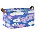 thumbnail image 3 of Whimsical Oceanic Floral 16.9x11.4x10in Foldable Open Home Storage Bins Durable Water Resistant Shelf Baskets, 3 of 8