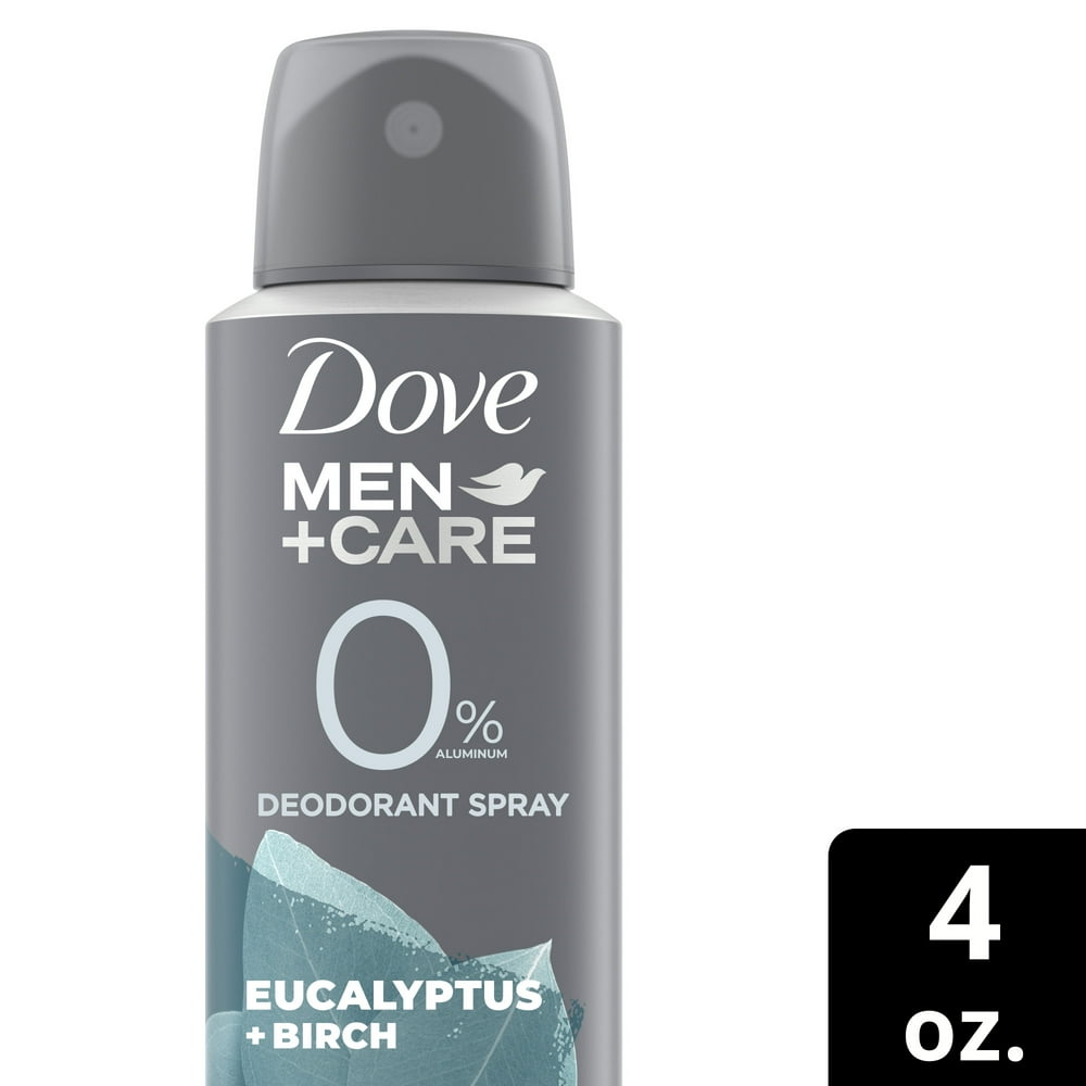 Dove Men+Care 0 Aluminum Deodorant Spray Eucalyptus & Birch Aluminum Free 4 oz