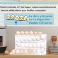 thumbnail image 3 of Huevera, Organizador de Huevos para Refrigerador con Diseño Inclinado de 4 Niveles, Porta Huevos de 30 Huevos, Almacenamiento de Huevos Rodante Automático (Transparente), 3 of 4