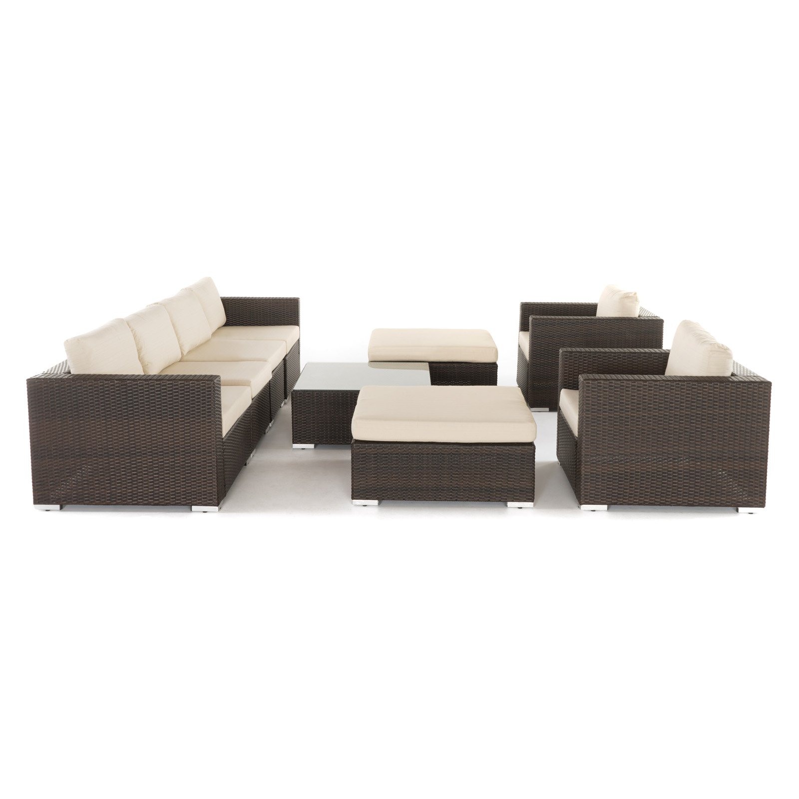Francisco 9pc Outdoor Wicker Sectional Sofa Set with Cushions - image 4 of 9
