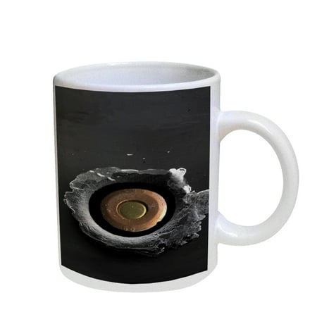 - KuzmarK Coffee Cup Mug Pearl Iridescent White - Bullet Hole