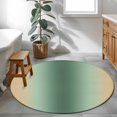 thumbnail image 3 of Round Rugs 3.3Ft, Sage Green Yellow Ombre Round Area Rug Washable Indoor Throw Carpet, Farmhouse Modern Gradient Art Soft Non Slip Circle Rug for Laundry Room Patio Home Decor Aesthetic, 3 of 8