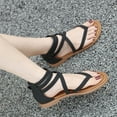 thumbnail image 5 of Juosiy Sandals for Women Summer Strappy Dressy Flat Shoes Comfortable Beach Fisherman Thong Sandals, 5 of 7