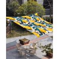 thumbnail image 3 of Sun Shade Sail 8'x10' Yellow Lemon Rectangle Sun Shade Sails Canopy Waterproof Summer Fruit Blue Leaves Outdoor Sunshades Sand UV Block Cover Shades Cloth for Patio Backyard Garden Deck Porch Lawn, 3 of 9