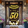 thumbnail image 6 of DPKOW Black Gold 50th Birthday Decoration for Men Women, Black Gold 50th Birthday Banner for Backdrop Door Decoration, 50th Birthday Background Banner for Garden Table Wall Decoration, 72.83x35.43inch, 6 of 7