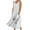 White, variant on Womens Linen Midi Dress Sleeveless Floral/Solid Color Casual Beach Loose Sundress Scoop Neck Tank Long Dress