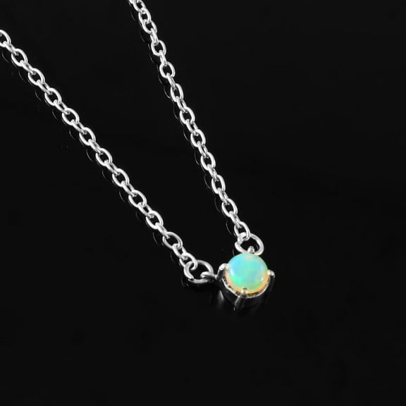 Comfortable Ethiopian Opal Pendant Necklace Unique Handcrafted Pendant Silver Jewelry for Every Occasion.
