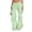 63#Green, variant on Women Boho Ruffle Mesh Pants Sexy Flare Beach Cover Up Pants Sheer Going Out Bottom Pool Party Festival Rave Vacation