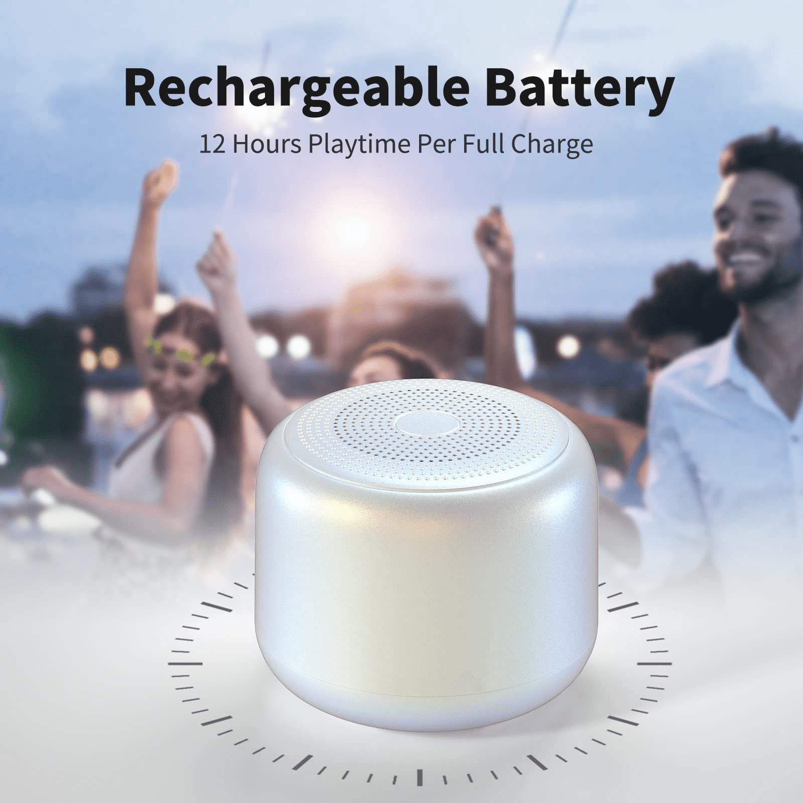 Bluetooth Portable Speaker,Mini Speaker Waterproof, 15 Hours Playtime, 5W Stereo Sound, Mini Speaker with Strap