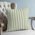 thumbnail image 4 of Sage Green Striped Pillow Covers 20x20 Set of 2, Modern Stripes Vintage Beige Throw Pillow Covers Decorative Couch Cushion Cover, Microfiber Soft Square Pillowcases for Bedroom Living Room Sofa, 4 of 9