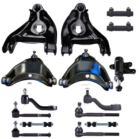 ECCPP 15pcs Idler Arm Lower Upper Control Arm Inner Outer Tie Rod End Adjusting Sleeve Sway Bar Link Pitman Arm fit for Chevrolet C1500 C1500 Suburban C2500 Tahoe For GMC C1500 C2500 Yukon