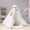 thumbnail image 2 of N Large Teepee Cotton Canvas Tent play House, 2 of 5