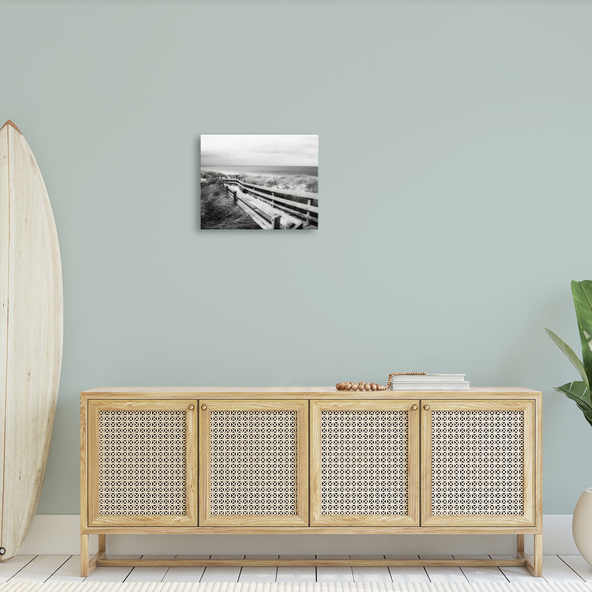 Stupell Industries Coastal Boardwalk Landscape Landscape Photography Gallery Wrapped Canvas Art Print Wall Art, 20 x 16