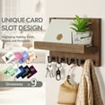 thumbnail image 5 of Key Holder for Wall, Dinosam Mail Organizer Wall Mount with 5 Key Hook and Mail Holder, Designer Key Rack Suitable for Entryway, Hallway, Bedroom, Living Room and Office,Light Brown, 5 of 7