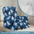 thumbnail image 3 of Xixirimido Ghost Tie-dye Pattern Recliner Cover with Pockets Reclining Slipcover 4-Pieces Lazy Boy Recliner Armchair Cover for Recliner Furniture Protector for Kid Pet, 3 of 8