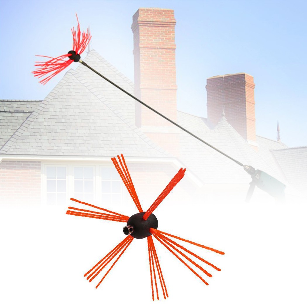 BCLONG Cleaning System Sooteater Rotary Brush Rod+Fireplace Chimney