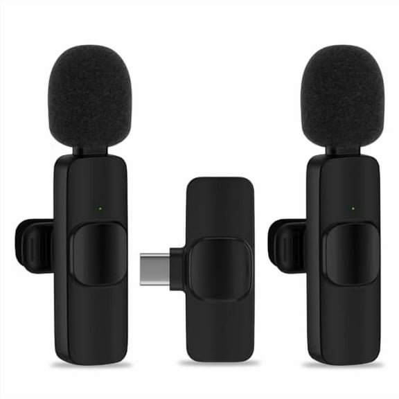 USB C Wireless Lavalier Microphone for iPhone 16 Pro Max 16e 15,Samsung Galaxy S25 A16 S24 Ultra,Noise Reduction Mini Lapel Mic Clip on,Lav Mic for Video Recording,Tiktok,Youtube,Vlog,Live Streaming