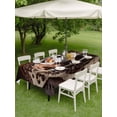 thumbnail image 3 of Outdoor Tablecloth with Umbrella Hole and Zipper, Hot Coffee Rectangle Table Cloth 60x84 Inch Waterproof Tablecloth, Cinnamon Cafe Beans Latte Cup Rustic Vintage Picnic Table Cover for Patio Camping, 3 of 7