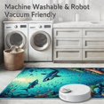 thumbnail image 5 of ODIKA 4'x6' Machine Washable Non-Slip Area Rug, Nautical Design with Intricate Ocean Life High Traffic Rug, Blue, 65649, 5 of 5