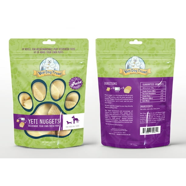 Yeti Refill Nuggets for Puff and Play Dog Toys, Natural Yak Cheese