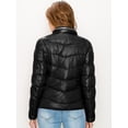 thumbnail image 5 of Made by Johnny Women's Lightweight Padded Quilted Water-Resistant Jacket with Attached Zip-In Hoodie XL BLACK, 5 of 6