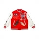 thumbnail image 3 of Nueva chaqueta de béisbol con parche bordado rojo de la estrella de San Miguel Ball, abrigo de moda informal de marca de moda de calle alta estadounidense, 3 of 5