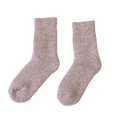 thumbnail image 2 of Winter Women Solid Color Thicken Thermal Warm Middle Tube Soft Woolen Socks, 2 of 8