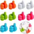 thumbnail image 1 of 10 Pieces Creative Silicone Thumb Wall Hook Multi-Function Wall Hooks Mini Self Adhesive Thumb Cable Clips Thumb Wall Hook for Kitchen Bathroom Office, 1 of 6