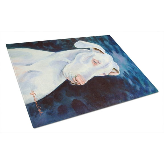Caroline's Treasures Great Dane Glass Cutting Board Large