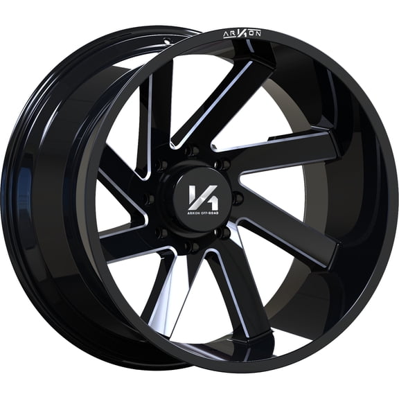 20x10 Black Milled Wheel Arkon Offroad Lincoln ARK-I (Proper Directional) 8x6.5 -25