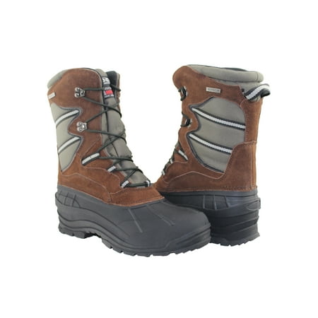 

OwnShoe Snow Duck Boots for Men Insulated High-Top Lace-Up Winter Boots