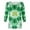 Green-2, variant on St Patricks Day Shirt for Women 3/4 Sleeve Plus Size Crew Neck Shamrocks Print Tunic Loose T-Shirts Casual Comfort Fashion Pullover Graphic Tees, Green S-5XL