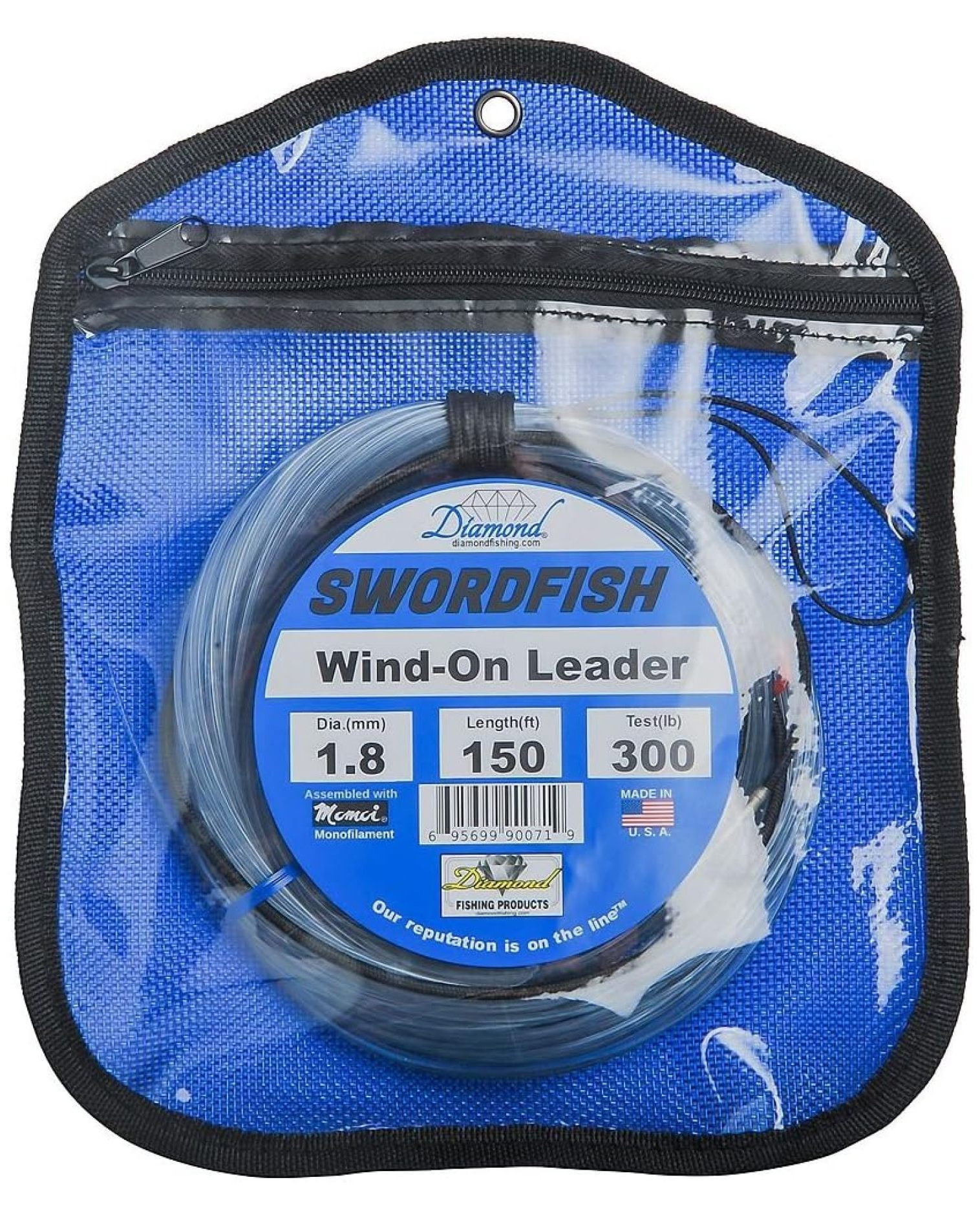 Momoi Special Swordfish Wind-On Leaders - 300lb Test - Blue - 150ft