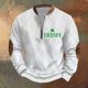 thumbnail image 4 of Penkiiy Mens Día de San Patricio Sudadera Irlandesa Print 1/4 Zipper Collar M Multicolor, 4 of 5