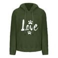 thumbnail image 4 of Womens Winter Hoodie Warm Fleece Sherpa Pullover Hood Dog Paw Heart Top Casual 2025 Thicken Outfits Soft Long Sleeve Homewear, 4 of 6