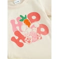 thumbnail image 6 of Jxzom Infant Baby Boys Girls Easter Outfits 0 6 12 18 24 Months Bunny Egg Romper Floral Shorts Headband Easter Clothes Set, 6 of 8