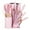 pink color, variant on 19pcs Kitchen Knife And Utensil Collection, Featuring a Nonstick Black Knife Set with Wooden Grips, Silicone Cooking Tools, a Cutting Board, Scissors, And a Holder, Ideal Gift for Parents