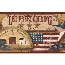877286 Let Freedom Ring Patriotic Wallpaper Border RF3638bd