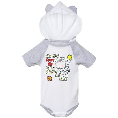 

Inktastic My Mimi Loves Me Cow Astronaut Gift Baby Boy or Baby Girl Bodysuit