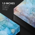 thumbnail image 4 of wall26 Canvas Print Wall Art Teal, Yellow &amp; Orange Watercolor Smoke Collage Abstract Shapes Digital Art Modern Art Bohemian Colorful Multicolor Ultra for Living Room, Bedroom, Office - 16"x2, 4 of 5
